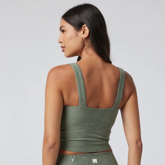 Vuori Elevation Square Neck Tank, Pistachio Heather XS - Picture 3 of 8